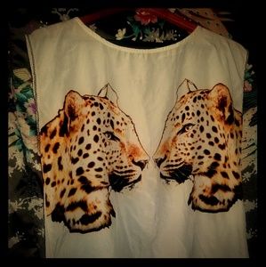 Oversize Cheetah short sleeve shirt